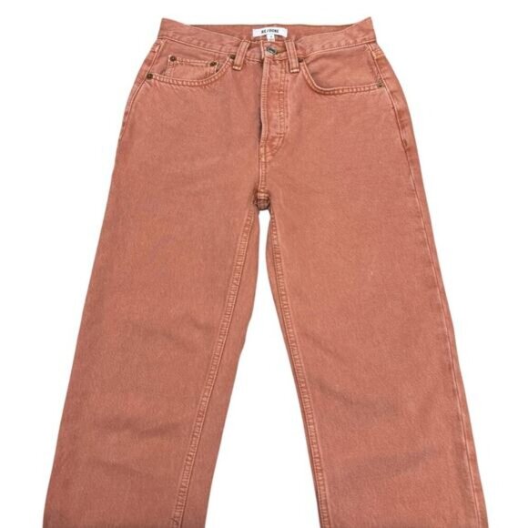 RE/DONE 70s Stove Pipe Jean Size 25 Washed Clay - Picture 2 of 7